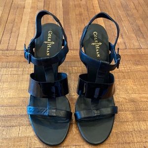 Cole Haan Nike Air Leather and Patent Strappy Heel